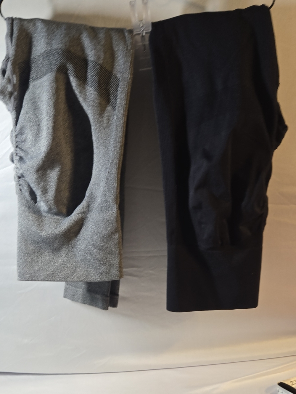 Source Unknown Black & Gray Stretch High-Waist Leggings Set